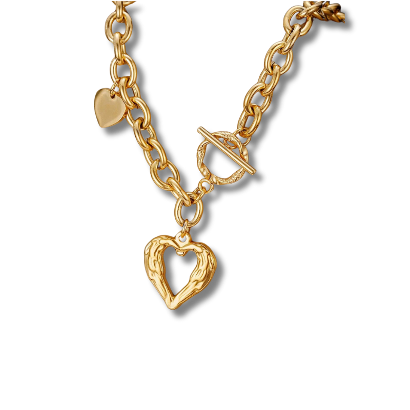 Collier Breloques hearts