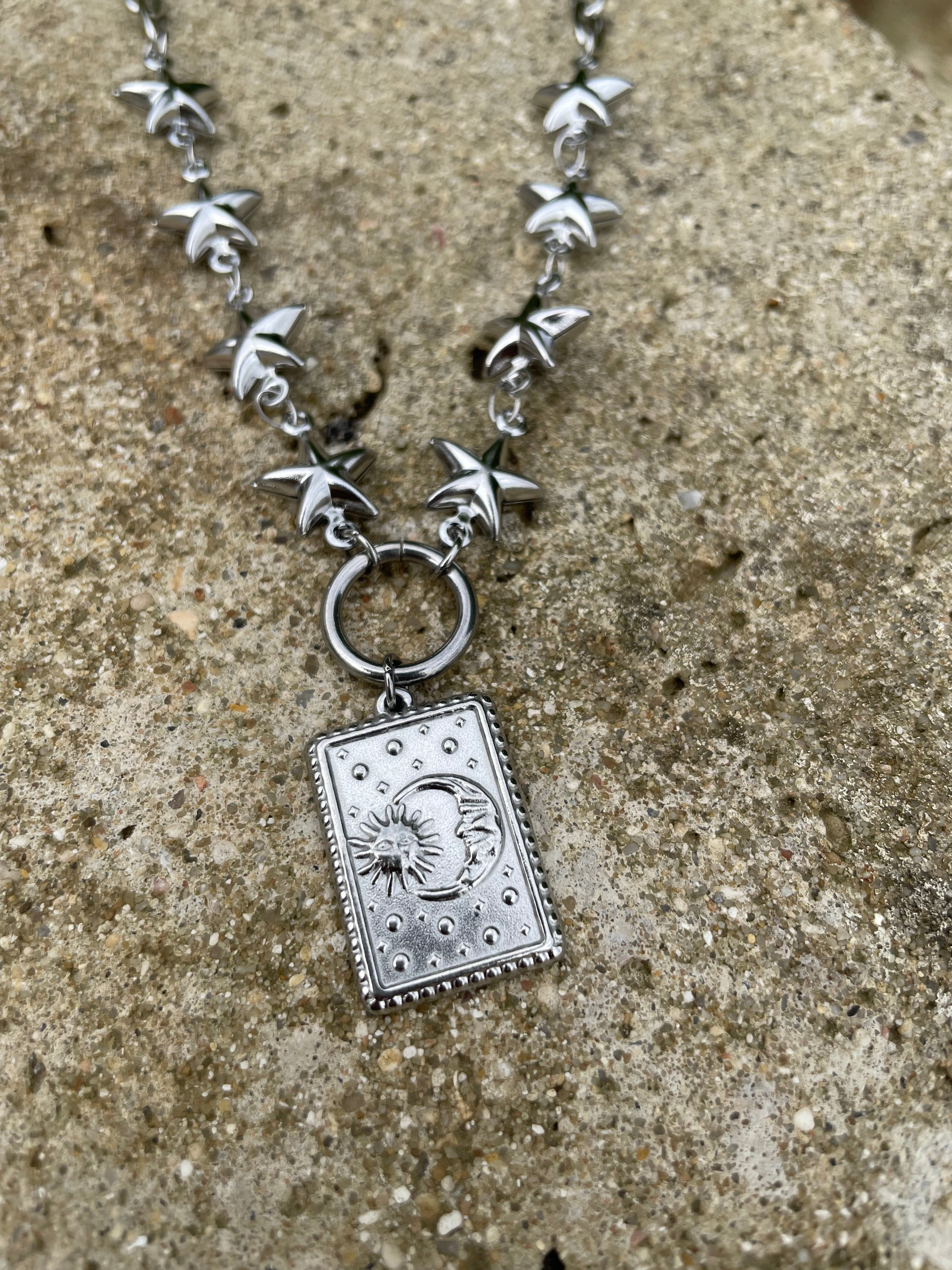 Collier Moon and Sun breloque