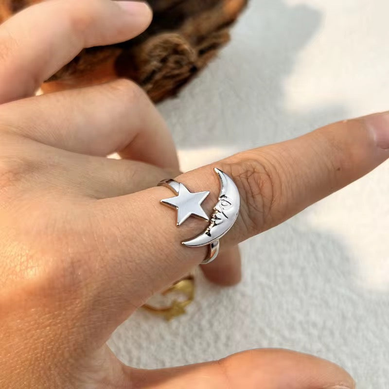 Bague stars moon