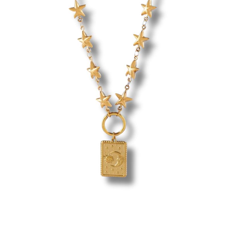 Collier Moon and Sun breloque